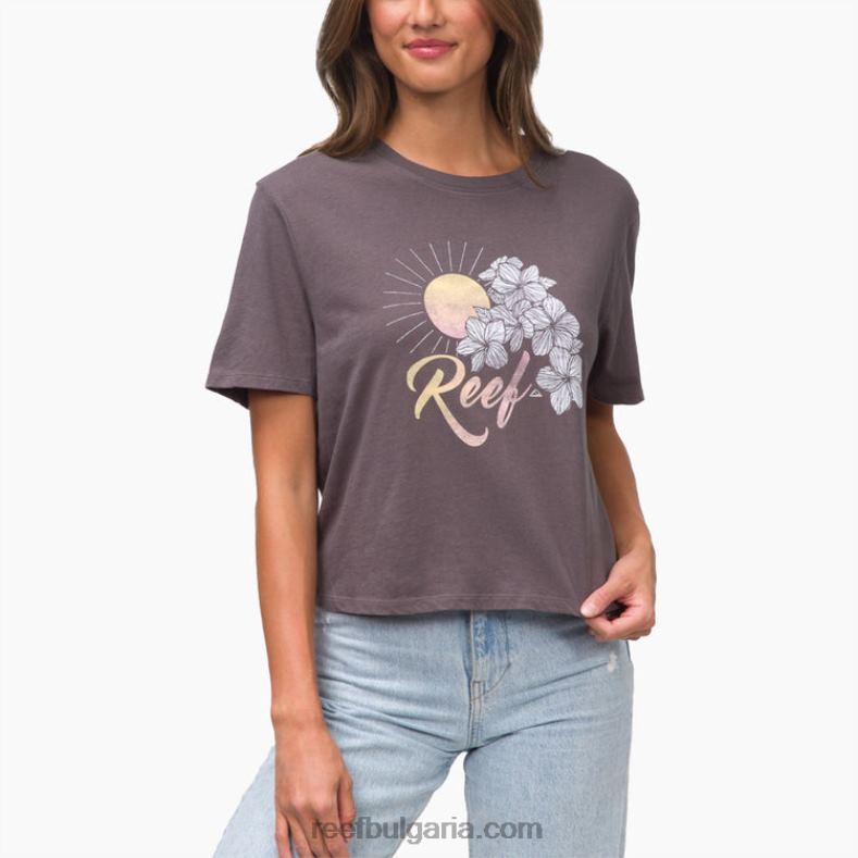 Reef t-shirts - Жени Reef изрязана тениска с къс ръкав тип plumerian 2T28F279 сиво