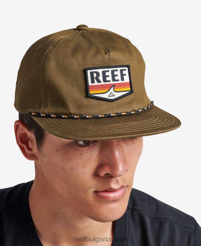 Reef t-shirts - мъже Reef насладете се на неструктурирана шапка Snapback 2T28F784 тъмна маслина