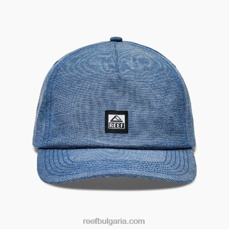 Reef t-shirts - мъже Reef неструктурирана шапка bellport snapback 2T28F802 син отличителен знак