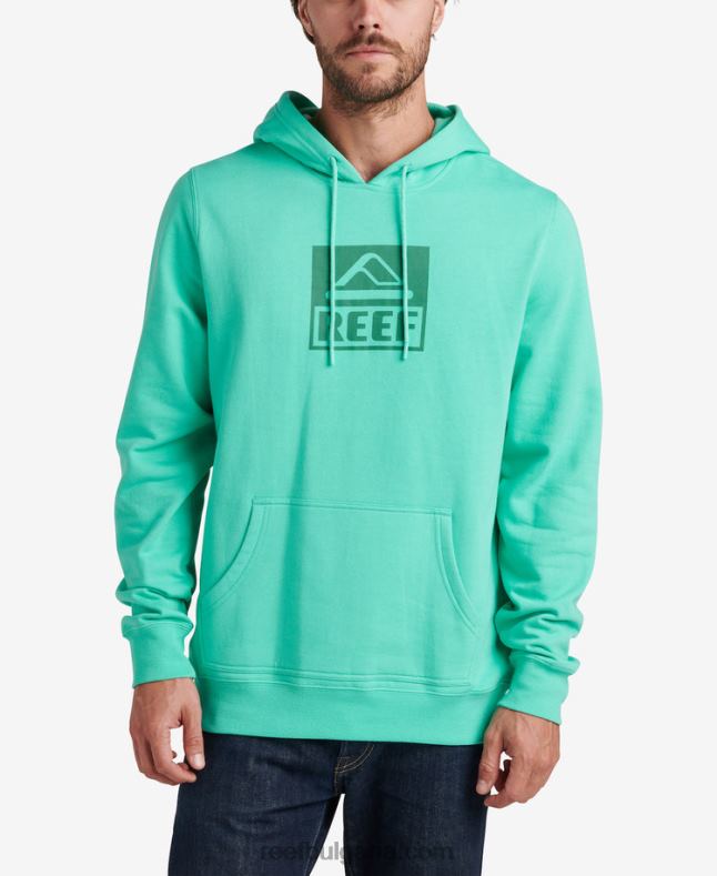 Reef t-shirts - мъже Reef базов пуловер с качулка 2T28F738 електриково зелено