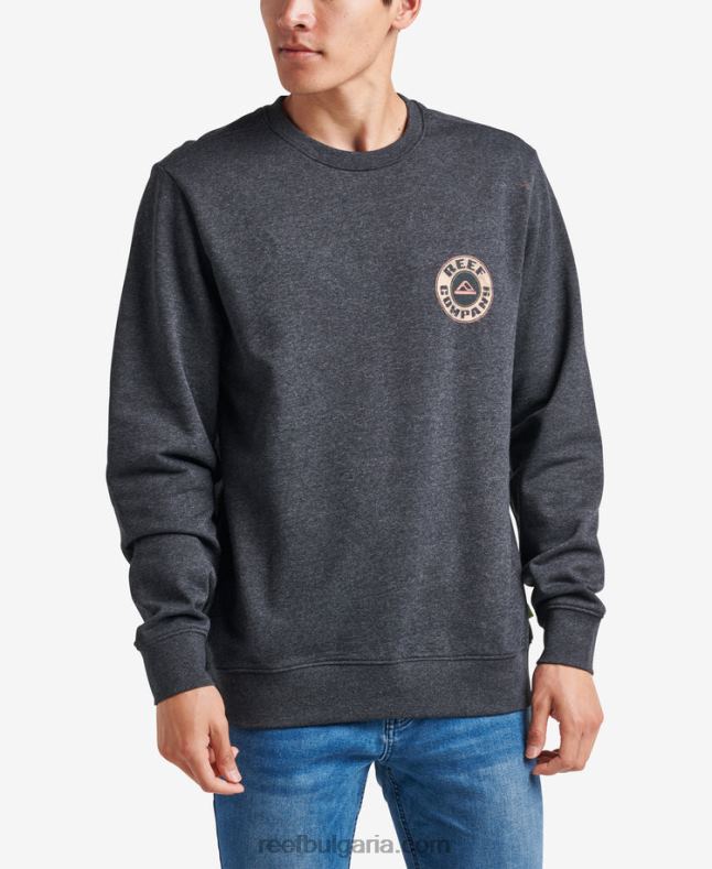 Reef t-shirts - мъже Reef jenson recyclo пуловер с деколте 2T28F734 буреносно сиво