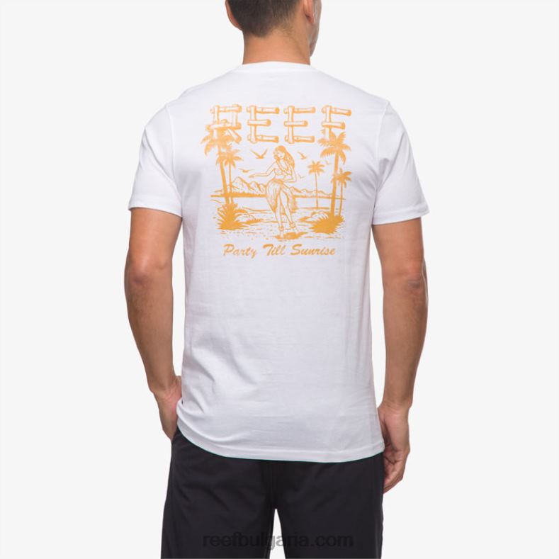 Reef t-shirts - мъже Reef тениска с къс ръкав за островно момиче 2T28F559 ярко бяло