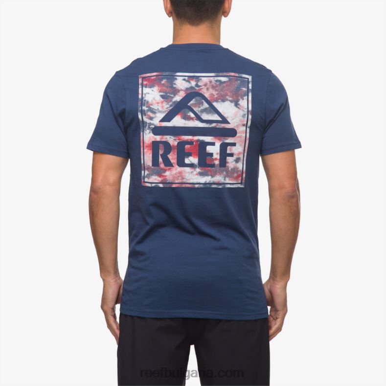 Reef t-shirts - мъже Reef либерти тениска с къс ръкав 2T28F568 син отличителен знак