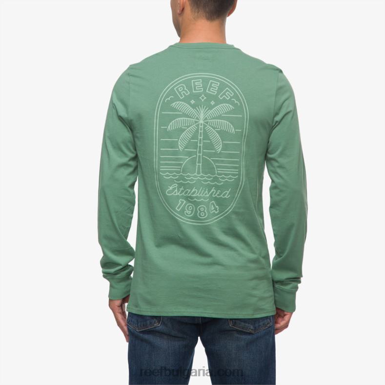 Reef Bulgaria - мъже Reef райска тениска с дълъг ръкав 2T28F584 тъмен бръшлян