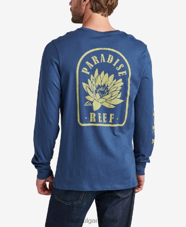 обувки Reef - мъже Reef синя тениска с дълъг ръкав 2T28F616 син отличителен знак