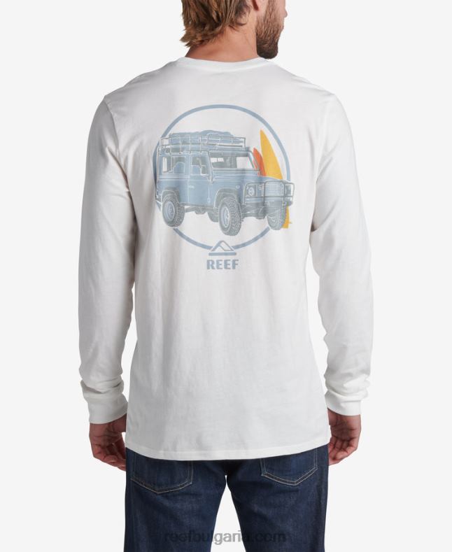 Reef t-shirts - мъже Reef копен тениска с дълъг ръкав 2T28F623 marshmallow