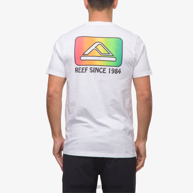 обувки Reef - мъже Reef тениска с къс ръкав cardwick 2T28F570 ярко бяло