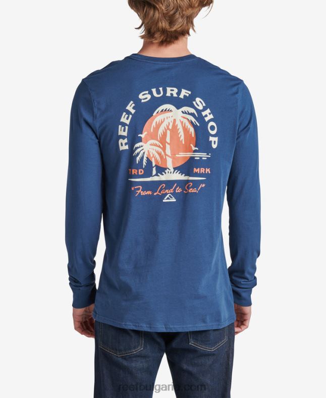 Reef Bulgaria - мъже Reef shuffle тениска с дълъг ръкав 2T28F612 син отличителен знак