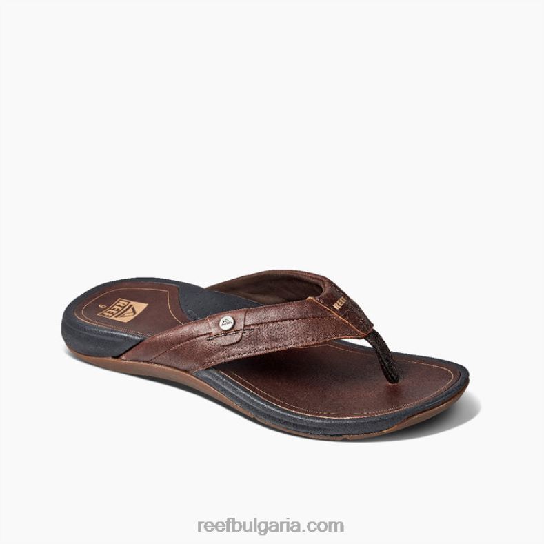 обувки Reef - мъжерифова тихоокеанска кожа 2T28F363 тъмно кафяво
