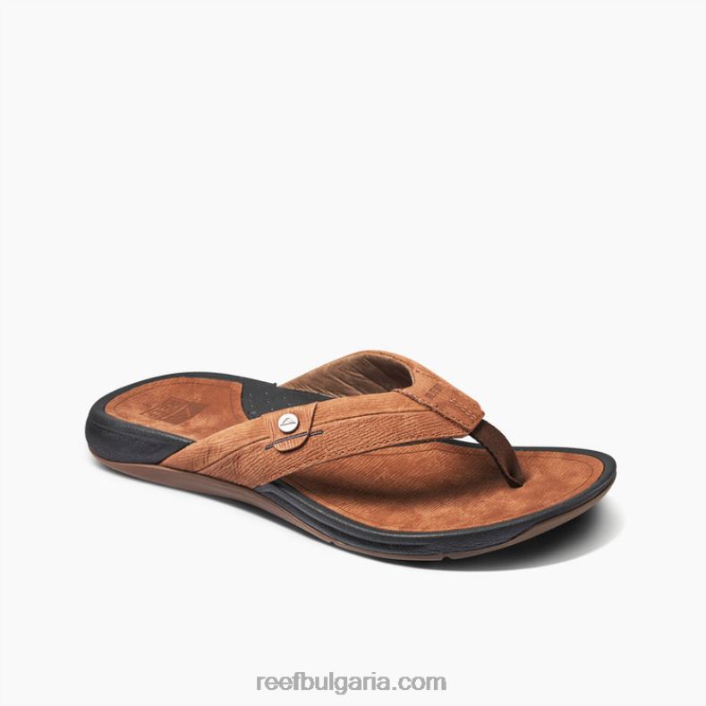 обувки Reef - мъжерифова тихоокеанска кожа 2T28F467 Черно кафяво